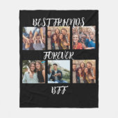 Personalisierte "Best Friends Forever"-Fotovorlage Fleecedecke (Vorderseite)