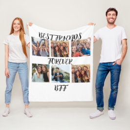 Personalisierte "Best Friends Forever"-Fotovorlage Fleecedecke