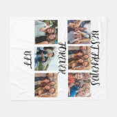 Personalisierte "Best Friends Forever"-Fotovorlage Fleecedecke (Vorderseite (Horizontal))