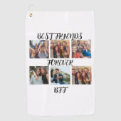 Personalisierte "Best Friends Forever"-Fotovorlage Golfhandtuch (Vorderseite)