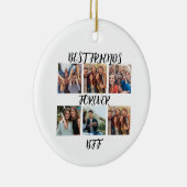 Personalisierte "Best Friends Forever"-Fotovorlage Keramik Ornament (Rechts)