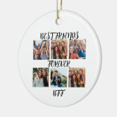 Personalisierte "Best Friends Forever"-Fotovorlage Keramik Ornament (Links)
