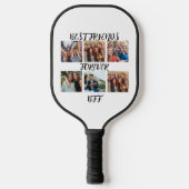 Personalisierte "Best Friends Forever"-Fotovorlage Pickleball Schläger (Vorderseite)