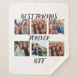 Personalisierte "Best Friends Forever"-Fotovorlage Sherpadecke