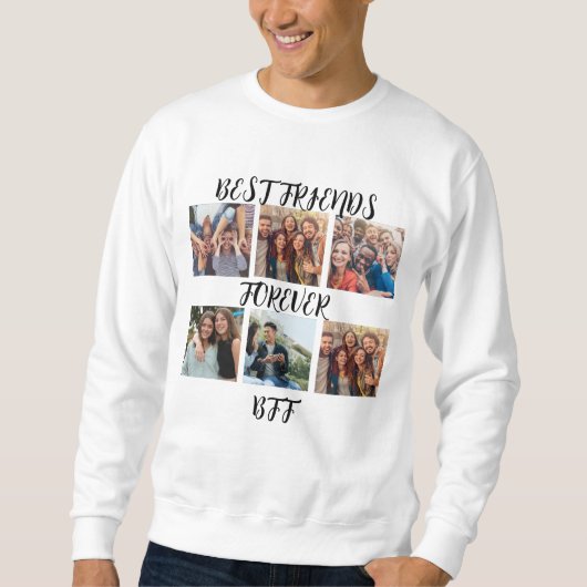 Personalisierte "Best Friends Forever"-Fotovorlage Sweatshirt (Vorderseite)