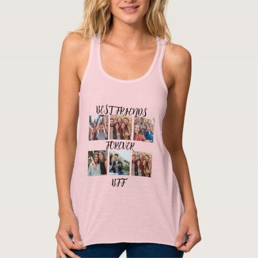 Personalisierte "Best Friends Forever"-Fotovorlage Tank Top (Vorderseite)