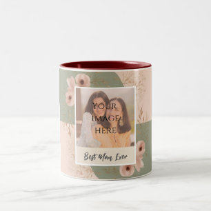 Personalisierte "Best Mama Ever" Foto Tasse - Blüt