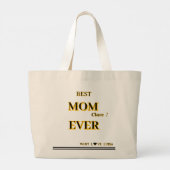 Personalisierte BEST-MAMA JE 2 Skript Jumbo Stoffbeutel (Rückseite)