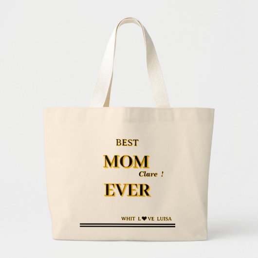 Personalisierte BEST-MAMA JE 2 Skript Jumbo Stoffbeutel (Vorne)