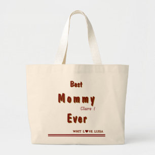 Personalisierte BEST-MAMA JE 7 Script Jumbo Stoffbeutel