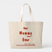 Personalisierte BEST-MAMA JE 8 Script Jumbo Stoffbeutel (Rückseite)