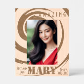 Personalisierte Best Mama "Mary" Twirl Art Geätzte Rahmen