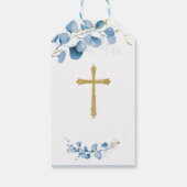 Personalisierte Bestätigung Blue Boy Geschenkanhänger (Rückseite)