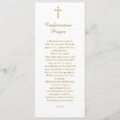 Personalisierte Bestätigung Girl Prayer Card Menükarte (Rückseite)