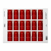 Personalisierte Bestätigung Red Gold Hand Sanitize Adressaufkleber (Vorne)