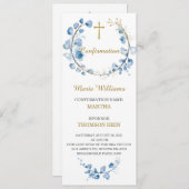 Personalisierte Bestätigungskarte Menükarte (Vorne/Hinten)