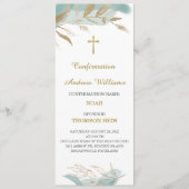 Personalisierte Bestätigungskarte Menükarte (Vorderseite)