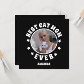 Personalisierte beste Cat Mama je benutzerdefinier Karte (Vorderseite/Rückseite Beispiel)