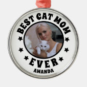 Personalisierte beste Cat Mama je benutzerdefinier Ornament Aus Metall (Vorne)
