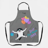 Personalisierte beste Cat-Mama je Multimedia-Druck Schürze (Vorderseite)
