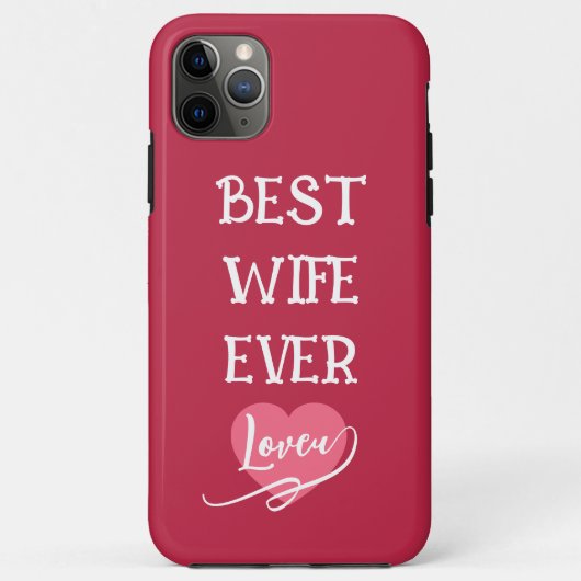 Personalisierte beste Ehefrau überhaupt rosa & wei Case-Mate iPhone Hülle (Rückseite)