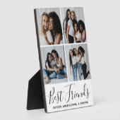 Personalisierte beste Freunde 4 FotoCollage Fotoplatte (Seite)