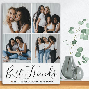Personalisierte beste Freunde 4 FotoCollage Fotoplatte