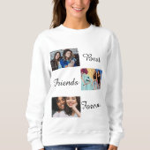 Personalisierte beste Freunde für immer 3 FotoColl Sweatshirt (Vorderseite)