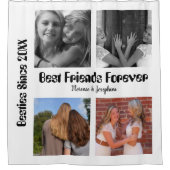 Personalisierte Beste Freunde für immer 4 Foto Col Duschvorhang (Vorderseite)