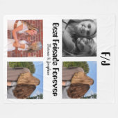 Personalisierte Beste Freunde für immer 4 Foto Col Fleecedecke (Vorderseite (Horizontal))
