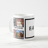 Personalisierte Beste Freunde für immer 4 Foto Col Kaffeetasse (Vorderseite Links)