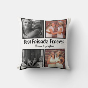 Personalisierte Beste Freunde für immer 4 Foto Col Kissen