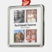Personalisierte Beste Freunde für immer 4 Foto Col Ornament Aus Metall (Links)