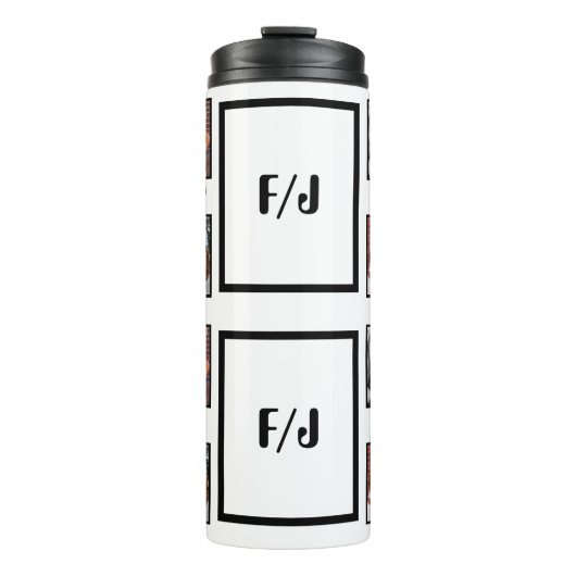 Personalisierte Beste Freunde für immer 4 Foto Col Thermosbecher (Vorderseite)