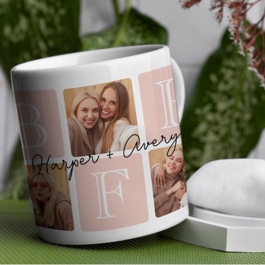 Personalisierte beste Freunde für immer 7 FotoColl Kaffeetasse