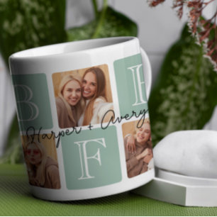 Personalisierte beste Freunde für immer 7 FotoColl Kaffeetasse