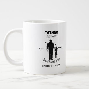 Personalisierte beste Freunde von Vater und Tochte Jumbo-Tasse
