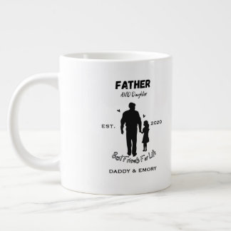 Personalisierte beste Freunde von Vater und Tochte Jumbo-Tasse