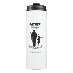 Personalisierte beste Freunde von Vater und Tochte Thermosbecher