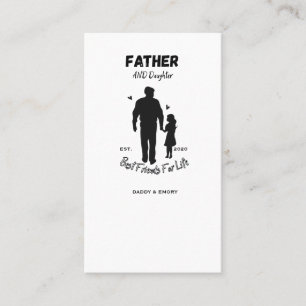 Personalisierte beste Freunde von Vater und Tochte Visitenkarte