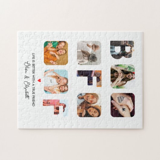 Personalisierte BESTE FREUNDIN gibt maßgeschneider Puzzle (Horizontal)