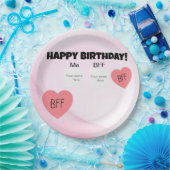 Personalisierte beste Freundin Pappteller (Party)