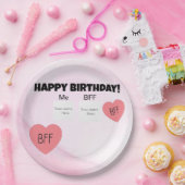 Personalisierte beste Freundin Pappteller (Party)