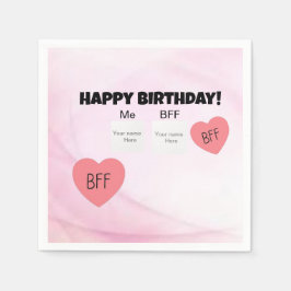 Personalisierte beste Freundin Serviette