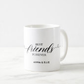 Personalisierte BESTE FREUNDIN Skript Herz Beste F Kaffeetasse (VorderseiteRechts)