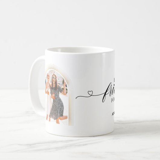 Personalisierte BESTE FREUNDIN Skript Herz Beste F Kaffeetasse (Vorderseite Links)