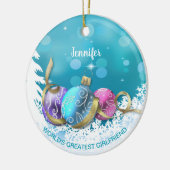 Personalisierte Beste Freundin Weihnachten Keramik Ornament (Links)