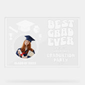 Personalisierte Beste Grad-Foto-Graduierungsparty Acrylschild (Vorderseite)