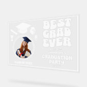 Personalisierte Beste Grad-Foto-Graduierungsparty Acrylschild (Winkel)
