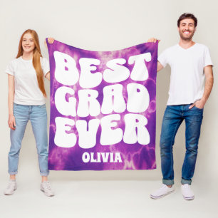 Personalisierte Beste Grad je Lila Gefärbte Krawat Fleecedecke